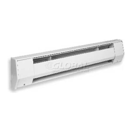 King Electric King Electric Baseboard Heater, 500W, 240V, 27inL, White 2K2405BW